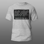 AC DC BLACK | muška i ženska majica (bela, crna, siva) - Image 3
