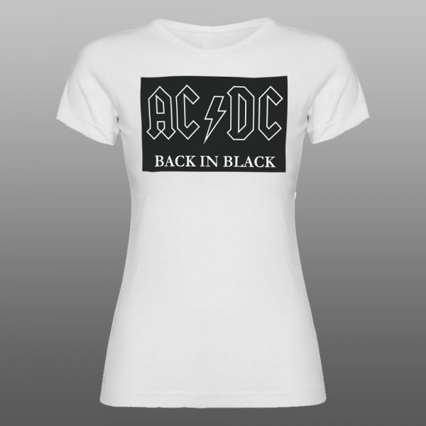 AC DC BLACK | muška i ženska majica (bela, crna, siva) - Image 4