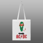 AC DC – beli/natur ceger sa štampom