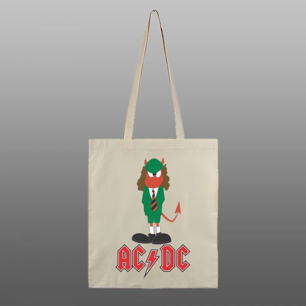 AC DC – beli/natur ceger sa štampom - Image 2