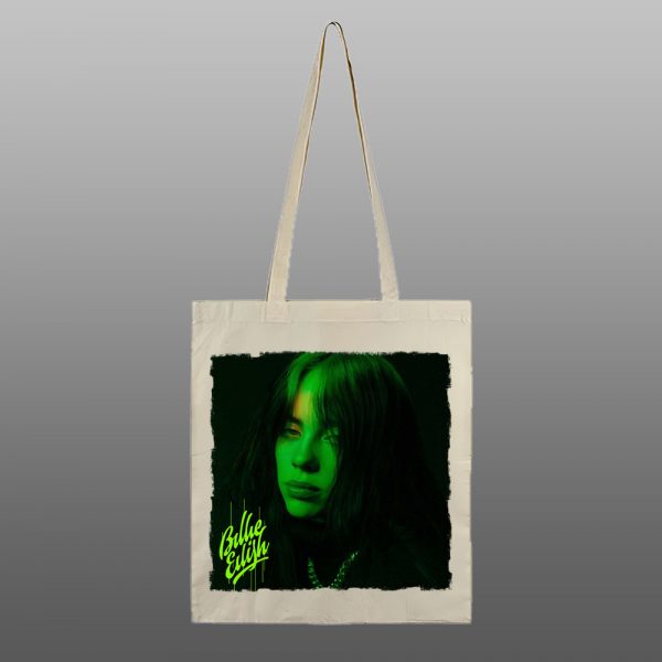 Billie Eilish4 – beli/natur ceger sa štampom - Image 2