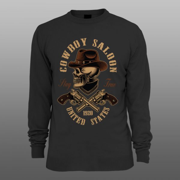 Cowboy sallon | muški i ženski duks (bela, crna, siva) - Image 2