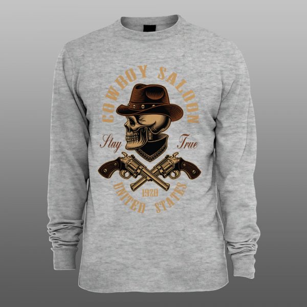 Cowboy sallon | muški i ženski duks (bela, crna, siva) - Image 3