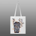 Expreso yourself – beli/natur ceger sa štampom