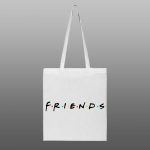 Friends9 logo – beli/natur ceger sa štampom