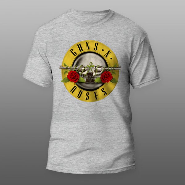 Guns and Roses | muška i ženska majica (bela, crna, siva) - Image 3