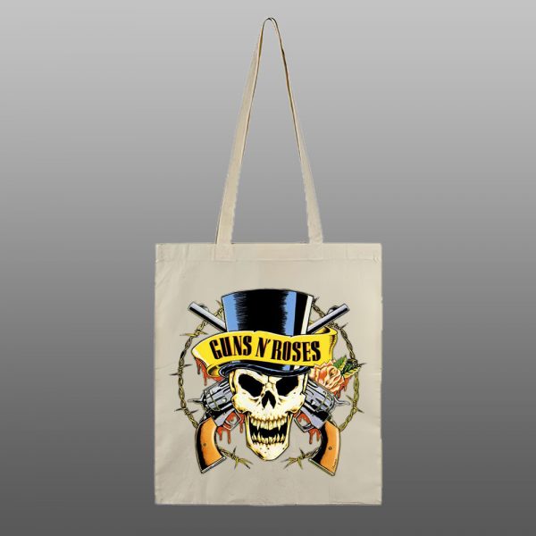 Guns and Roses2 – beli/natur ceger sa štampom - Image 2