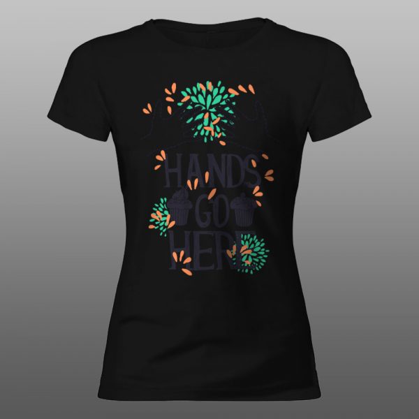 Hands go here | muška i ženska majica (bela, crna, siva) - Image 4