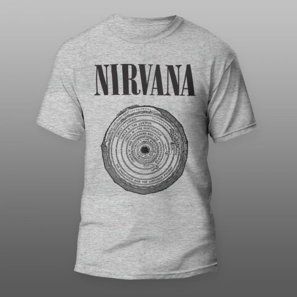 NIRVANA krug | muška i ženska majica (bela, crna, siva) - Image 3