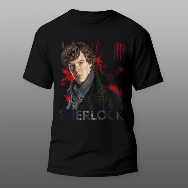 Sherlock15 | muška i ženska majica (bela, crna, siva) - Image 2