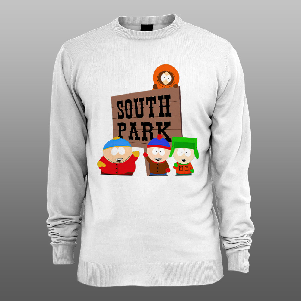 South-park3-muski-beli-duks South park3 | muški i ženski duks (bela, crna, siva) - Image 1