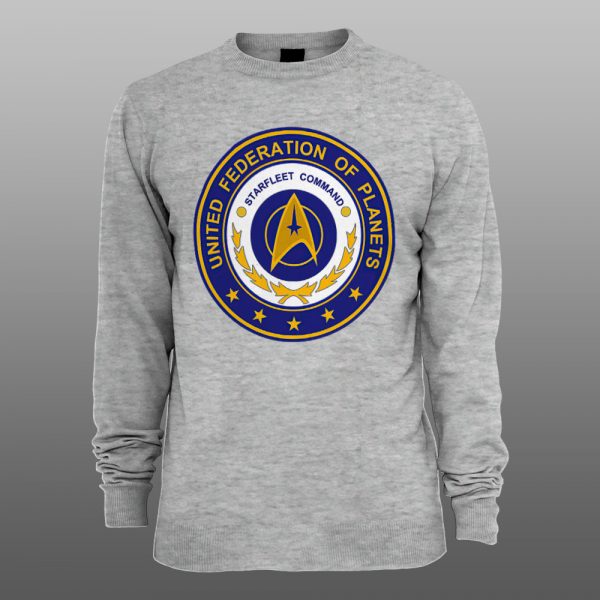 Star Trek logo4 | muški i ženski duks (bela, crna, siva) - Image 3