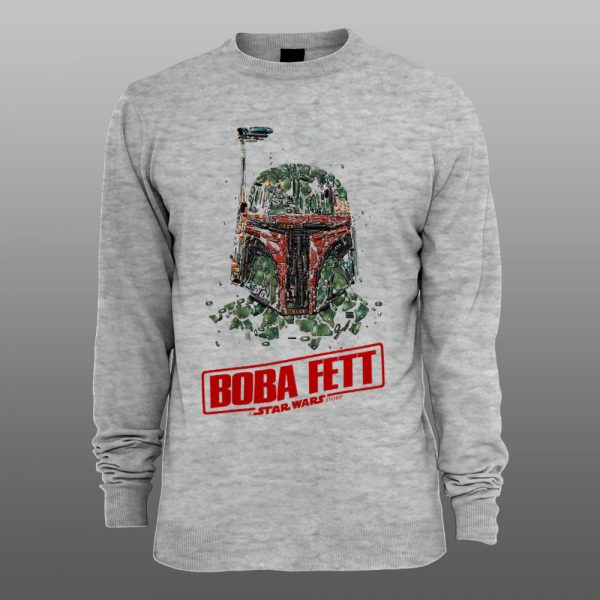 Star Wars BOBA FETT 05 |muški i ženski duks (bela, crna, siva) - Image 3