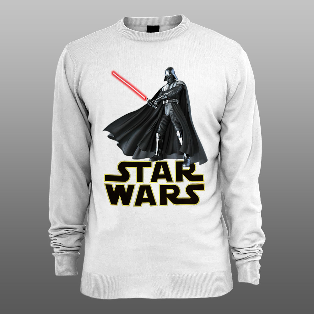 Star-Wars-DARTH-VADER-19-muski-beli-duks Star Wars DARTH VADER 19 |muški i ženski duks (bela, crna, siva) - Image 1