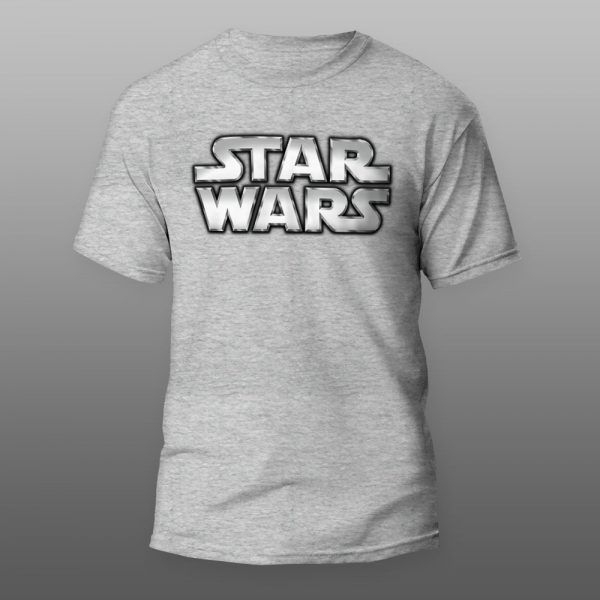 Star Wars LOGO 01 | muška i ženska majica (bela, crna, siva) - Image 3