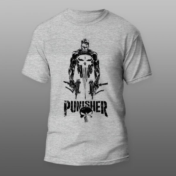 The Punisher7 | muška i ženska majica (bela, crna, siva) - Image 2