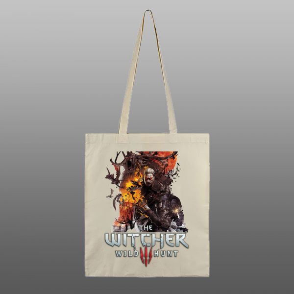 The Witcher5 – beli/natur ceger sa štampom - Image 2