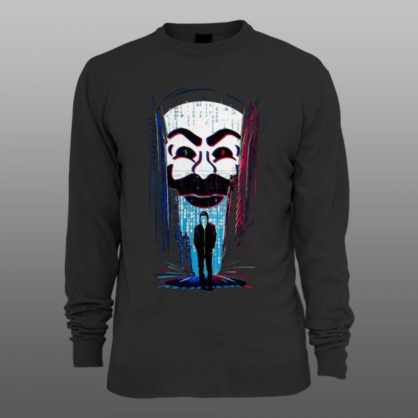 Mr robot9 | muški i ženski duks (bela, crna, siva) - Image 2