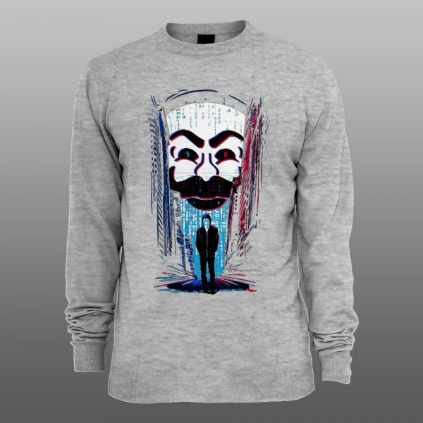 Mr robot9 | muški i ženski duks (bela, crna, siva) - Image 3