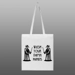 Wash your damn hands – beli/natur ceger sa štampom