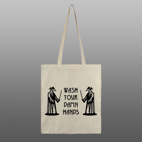 Wash your damn hands – beli/natur ceger sa štampom - Image 2