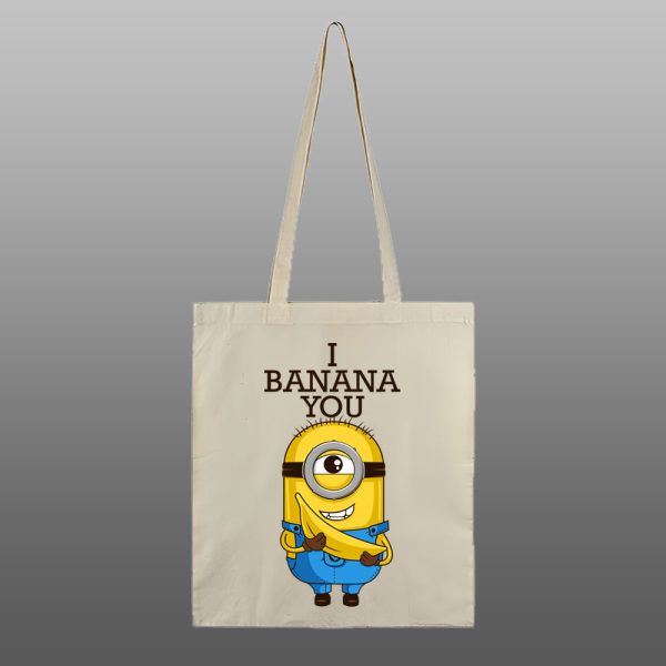 Minions 06 – beli/natur ceger sa štampom - Image 2