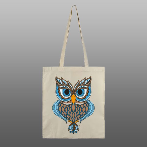 Sova 03 – beli/natur ceger sa štampom - Image 2