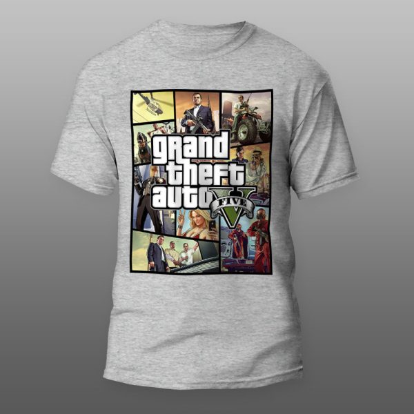 Grand Theft Auto 07 | muška i ženska majica (bela, crna, siva) - Image 3