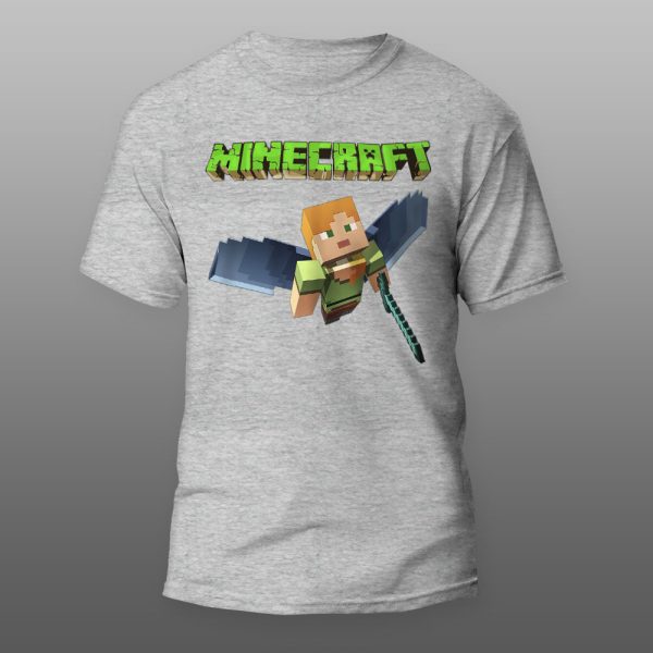 Minecraft 09 | muška i ženska majica (bela, crna, siva) - Image 3