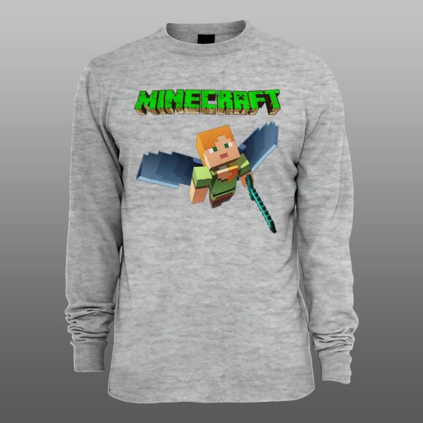 Minecraft 09 | muški i ženski duks (bela, crna, siva) - Image 3