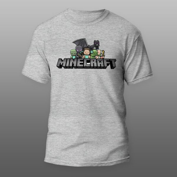 Minecraft 14 | muška i ženska majica (bela, crna, siva) - Image 3