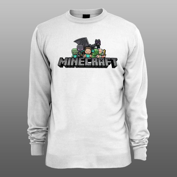 Minecraft 14 | muški i ženski duks (bela, crna, siva) - Image 4