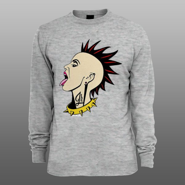 Punk 02 | muški i ženski duks (bela, crna, siva) - Image 3