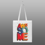 AWESOME – beli/natur ceger sa štampom