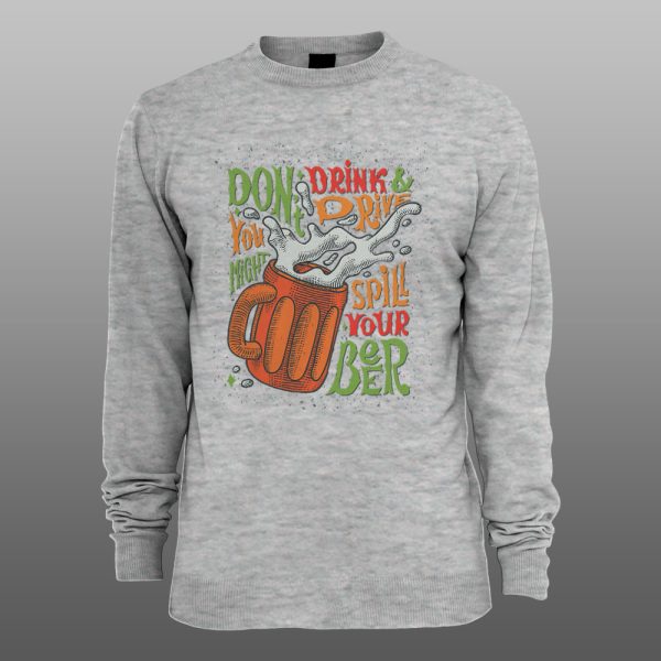 Dont drink and drive | muški i ženski duks (bela, crna, siva) - Image 3