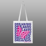 Dream Big – beli/natur ceger sa štampom