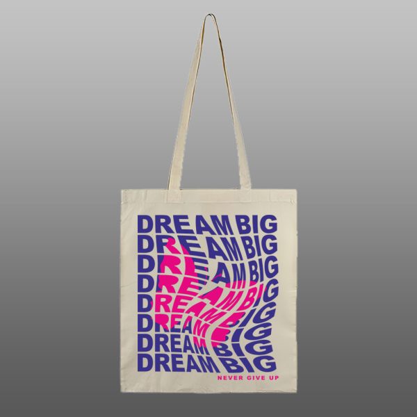 Dream Big – beli/natur ceger sa štampom - Image 2