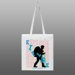 EXPLORE – beli/natur ceger sa štampom