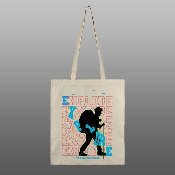 EXPLORE – beli/natur ceger sa štampom - Image 2