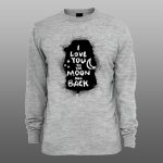 I Love You To The Moon | muški i ženski duks (bela, crna, siva) - Image 3