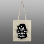 I Love You To The Moon And Back – beli/natur ceger sa štampom - Image 2