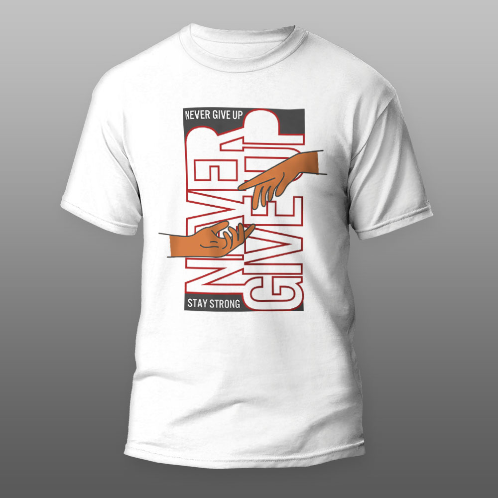 Never-Give-Up2-muska-bela-majica Never Give Up2 | muška i ženska (bela, crna, siva) - Image 1
