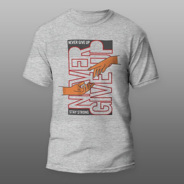 Never Give Up2 | muška i ženska (bela, crna, siva) - Image 2