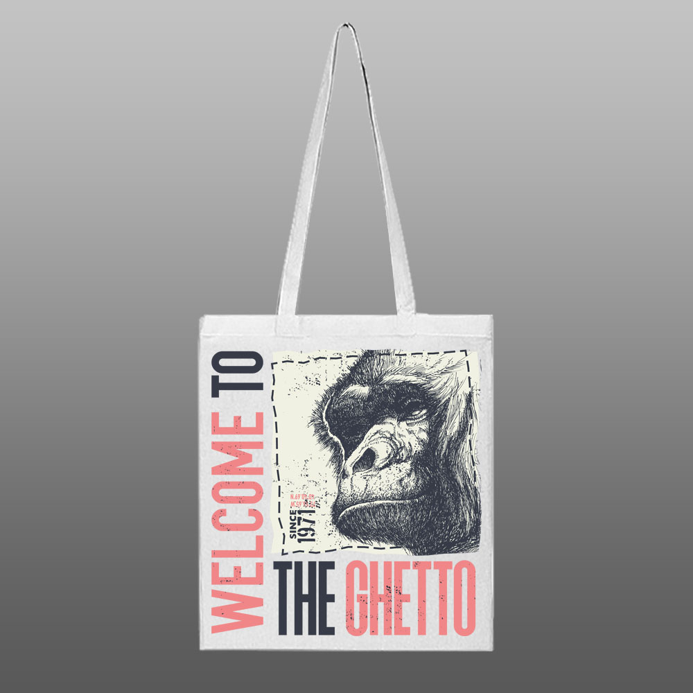 Welcome-to-the-Getho-beli-ceger Welcome to the Getho – beli/natur ceger sa štampom - Image 1