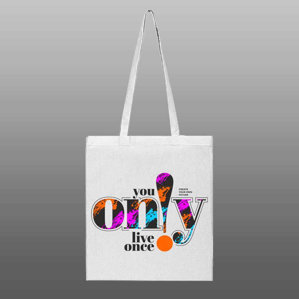 You-Only-Live-Once-beli-ceger You Only Live Once – beli/natur ceger sa štampom - Image 1