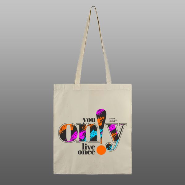 You Only Live Once – beli/natur ceger sa štampom - Image 2