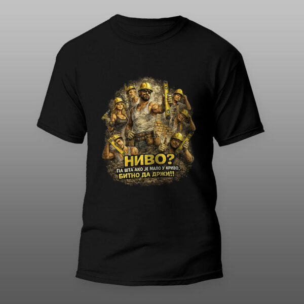 Nivo Pa šta ako je malo ukrivo bitno da drži crna majica