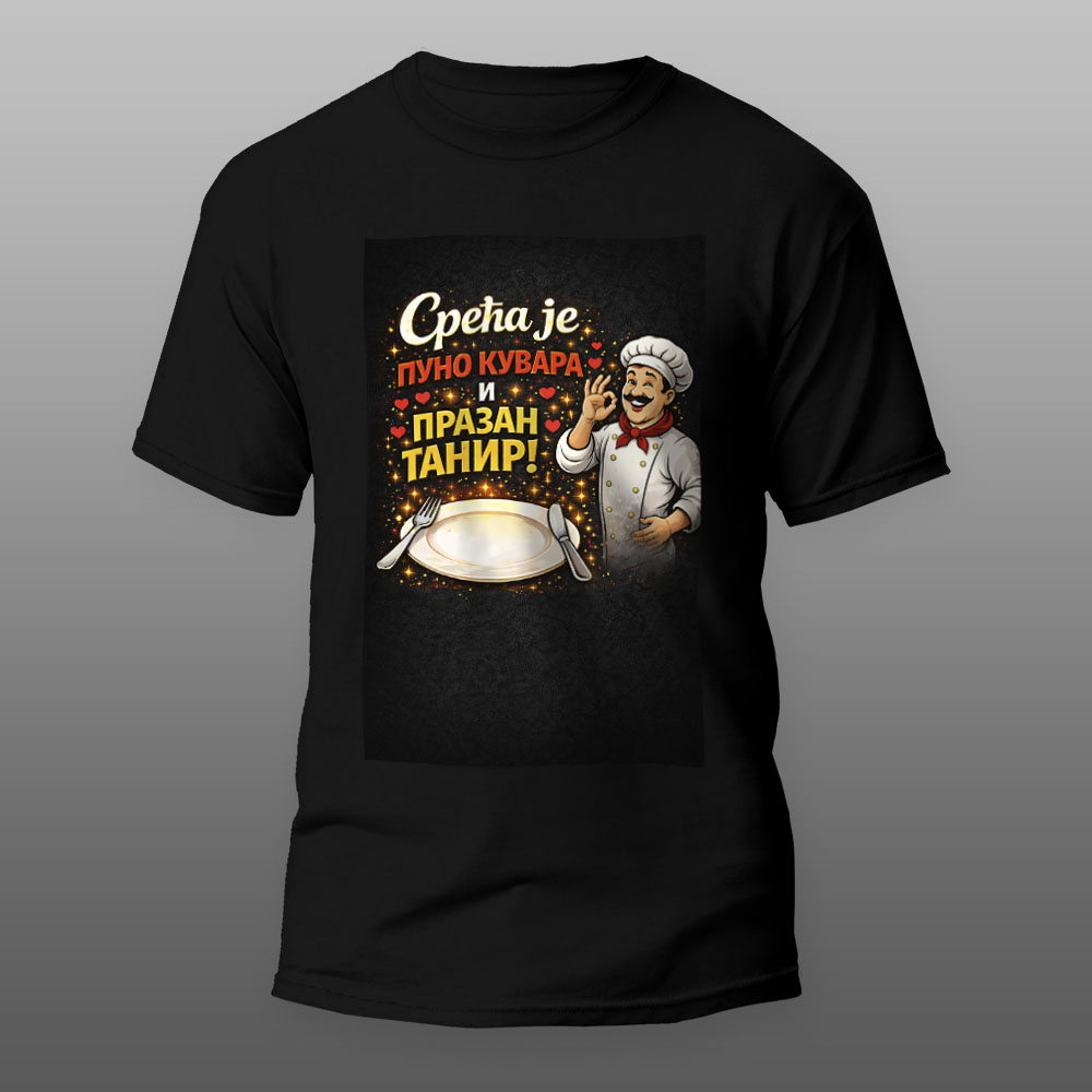 sreća je puno kuvara i prazan tanjir crna pozadina sreća je puno kuvara i prazan tanjir crna pozadina